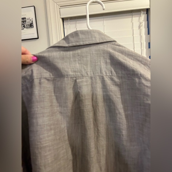 Billy Reid grey made in USA button up shirt see pics size 17 euc - Picture 4 of 9